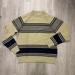 Vintage Snowdrift Pullover 80er-90er Jahre mittelblau und hellbraun Strick - Bild 1 von 7