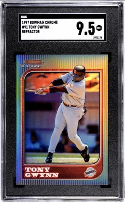 Tony Gwynn 1997 Bowman cromo refractor #91 SGC 9,5 POP 1 Foto 1 de 2