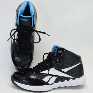 Herren 9,5 Reebok Thermal Vibetech Leder Basketballschuhe glänzend schwarz - Bild 1 von 14