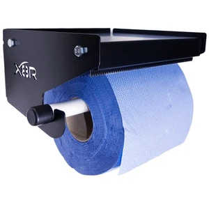 Blue Roll Paper Towel Dispenser Holder With Storage Shelf Wall Mounted Bracket - Picture 1 of 7