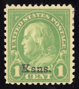 US Scott 658 postfrisch HR OG 1c grün Benjamin Franklin Lot K180 bhmstamps - Bild 1 von 2