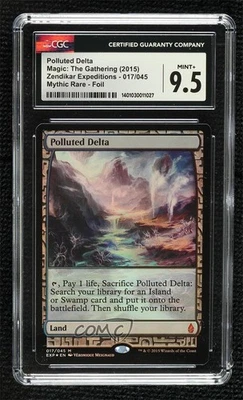 Polluted Delta Foil Magic: Zendikar Expeditions EXP CGC 9.5 Mint+ - Image 1 of 2