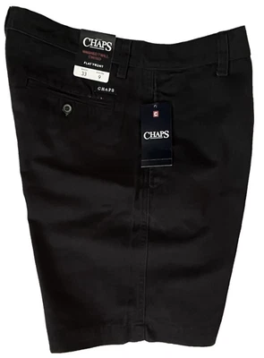 Pantalones Cortos Informales CHAPS Azul Marino Sarga Chino Frente Plano Para Hombre 33 **NUEVOS** Foto 1 de 4