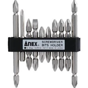 Anex Screwdriver Hyper Bit Set Mag Ahm10035 10Pcs Jis Japan Conform - Picture 1 of 1