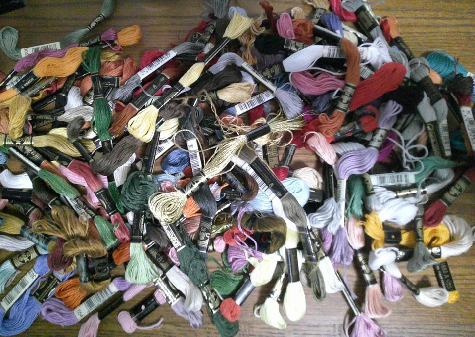 Lot of 100+ DMC Embroidery Floss Thread new & used - Image 1 of 1