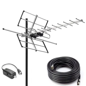 PBD Outdoor Digital Amplified Yagi HDTV Antenna, Built-in High Gain and Low N... - Picture 1 of 9