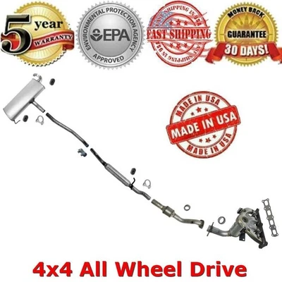 Sistema de escape silenciador + convertidores para Jeep Compass Patriot 2012-2017 2,4 L 4x4 Foto 1 de 4