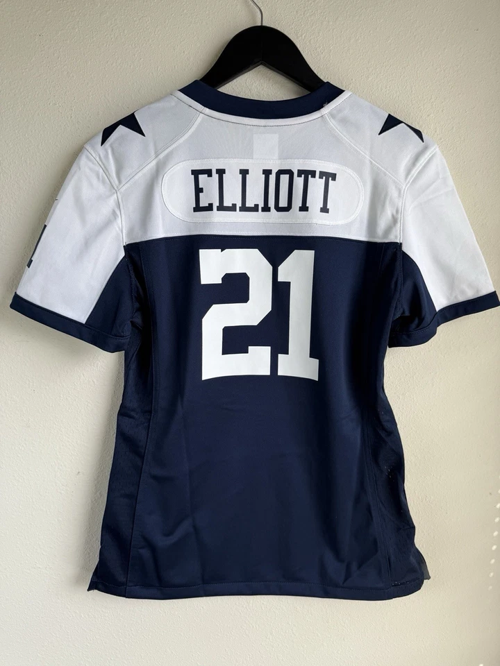 Camiseta para mujer Nike Dallas Cowboys pequeña Ezekiel Elliott NFL fútbol Foto 1 de 4