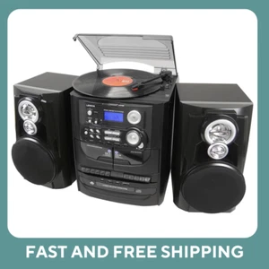 Lenoxx Hi-fi Turntable Vinyl LP/ 3 CD Player/ Dual Cassette Recorder/ AM/ FM AU - Picture 1 of 9