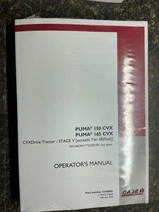 Case Puma 150, 165, CVX Drive Tractor Stage V Operator's Manual - Picture 1 of 2