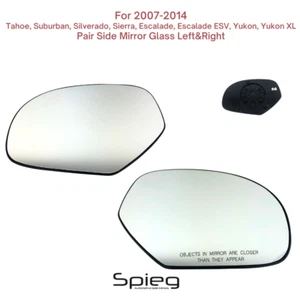 Pair Side Heated Mirror Glass for 07-13 Chevy Tahoe Suburban GMC Yukon Sierra - Picture 1 of 10