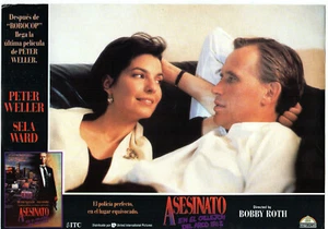 2 CARTE LOBBY PETER WELLER SELA WARD ASESINATO STRANIERE 9X13" LC191 - Foto 1 di 2