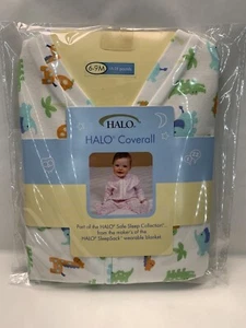 Halo SleepSack Coverall Footed Sleeper Alligator Print 6-9 Months 16-18 Pounds - Picture 1 of 3