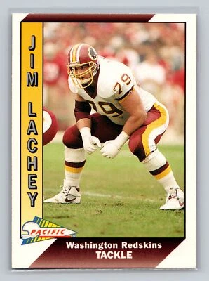 Jim Lachey #525 1991 Pacific Washington Redskins - Image 1 of 2