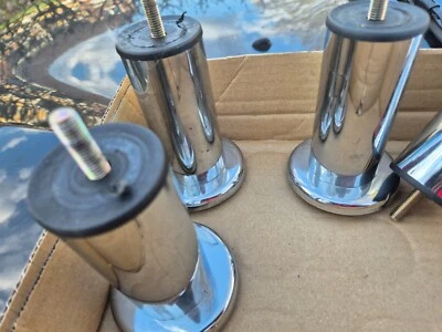 1/8 Möbelfuß Füße Sofafüße Schrankfuß  Sideboards Kommoden 120 mm x Ø45mm Chrom - Bild 1 von 4