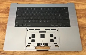 OEM MacBook Pro 16 A2485 2021 M1 Pro Top Case Keyboard Battery Space Gray GRD A - Picture 1 of 5