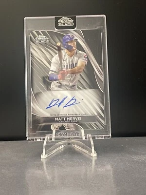 2024 TOPPS CHROME BLACK CBA-MME Matt Mervis, Chicago Cubs AUTO - Image 1 of 2