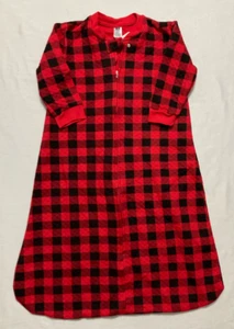 HB Pajama Dress Plaid Black & Red LG 12-18M - Picture 1 of 3