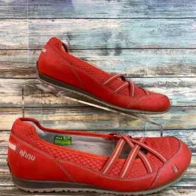 Ahnu Zapatos Planos Para Mujer 7M Naranja Cuero Informales Sin Cordones Caminar Todos los Días Mocasín Foto 1 de 4