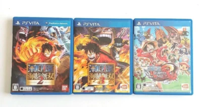 One Piece Unlimited World R Red + Pirate Warriors 1 2 set PS Vita PSV Japanese - Image 1 of 4