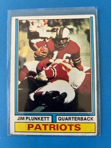 1974 Jim Plunkett Topps #435 New England Patriots EX J34 - Picture 1 of 2