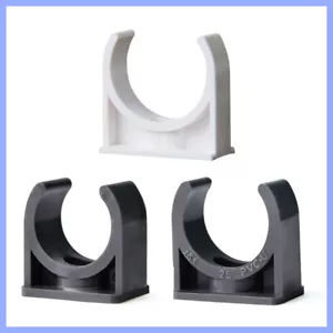 Open Pipe Clips PVC Single Fixed Pipe Clamps 20/25/30/32/40/50mm Pressure Water - Picture 1 of 5