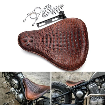 Asiento individual Bobber Alligator personalizado de 3" con resortes para Yamaha V-Star 650 950 1100 1300 Foto 1 de 4