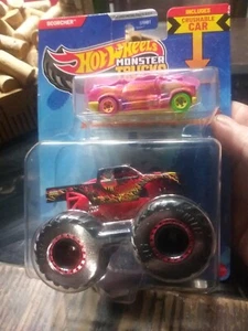 Hot Wheels 2025 Scorcer Monster Truck & Crushed Van Blind Sided. NEW - Picture 1 of 14