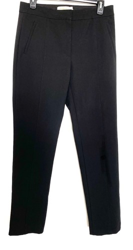 Pantaloni alla caviglia TORY BURCH dettaglio cucito nero con tasche anteriori con cerniera 6 US S