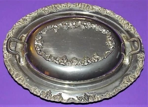 DOWNTON ABBEY ESTILO 18% PLATA NÍQUEL, SELLO, PLATO DE VERDURAS CUBIERTO USADO - Imagen 1 de 4