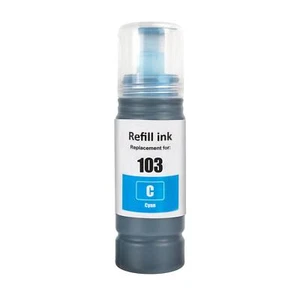 1 Cyan Refill Ink Bottle 70ml for Epson EcoTank L3100, L3101CIS, L3111, L5190 - Picture 1 of 3