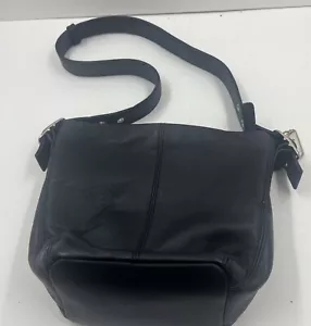 Bolso de mano bandolera ajustable de cuero azul marino Aurielle cadena con etiqueta con nombre - Imagen 1 de 10