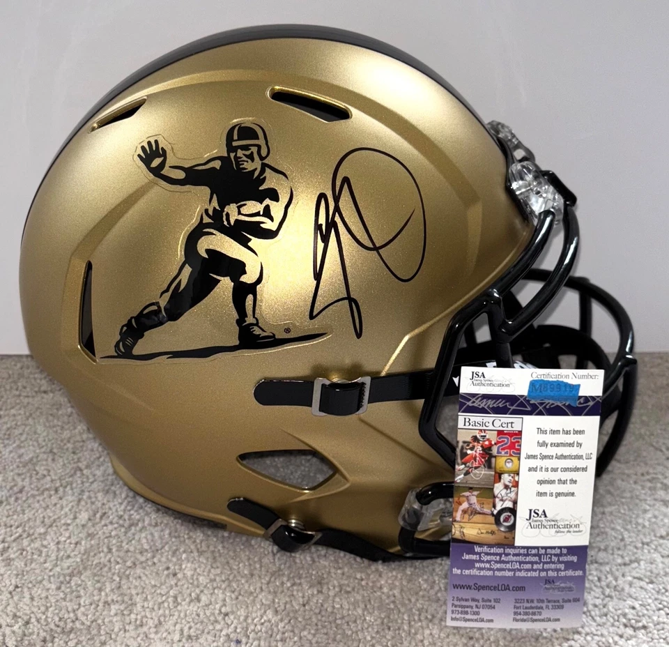 CASCO TAMAÑO COMPLETO FIRMADO POR EDDIE GEORGE HEISMAN FS OHIO STATE BUCKEYES TITANS JSA Foto 1 de 4