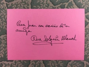 Ana Gloria Blanch - Mexikanisches Kino - Abandonada - Furieuse - handsigniert 1977 - Bild 1 von 2