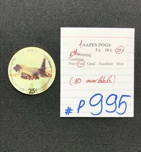 AAFES POGS, 5ª Serie/Impresión, 1 POGS, 25¢, #P995, JUSTO - Imagen 1 de 2