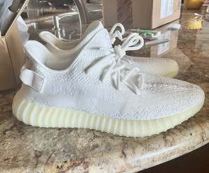 real all white yeezys
