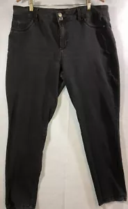 D Jeans Black Denim Style Stretch Tapered Womens Size 20W - Picture 1 of 8