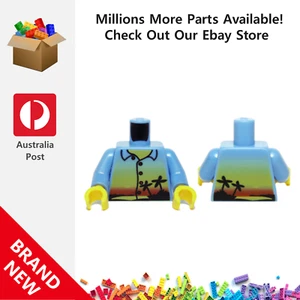 Genuine LEGO™ Medium Blue Torso Shirt with Sunset 973 4552605 New - Picture 1 of 2