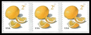US 5256 Meyer Lemons 2c coil strip 3 MNH 2018 - Picture 1 of 1