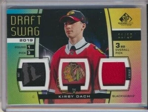 2019-20 SP Game Used Draft Swag DS-KD Kirby Dach /19 Chicago Blackhawks - Picture 1 of 1