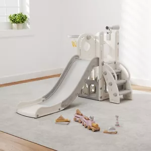 6 in 1 Kids Slide Climber Playset Indoor Outdoor Freestanding Toddler Playground - Picture 1 of 10