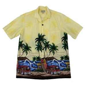 Royal Hawaiian Creations Button Up Shirt Size M Beach Surf Coconut Diamondhead - Picture 1 of 8