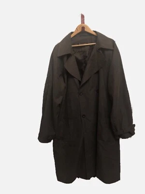 复古 Jonathan K 女式灰色纽扣前全衬里雨衣 XL 码。 — 第 1/4 张图片