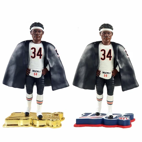 Walter Payton (Chicago Bears) NFL 100 Set (2) Reg + GOLD Exclusive 12" Resin Fig Cover