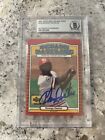 George Foster Signed 2001 Upper Deck Decade 1970S Bas Beckett Encapsulated D1