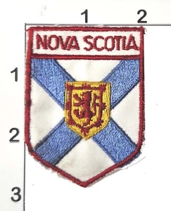 Nova Scotia Patch Vintage Embroidered Iron On Shield Travel Coat of Arms Canvas - Picture 1 of 1