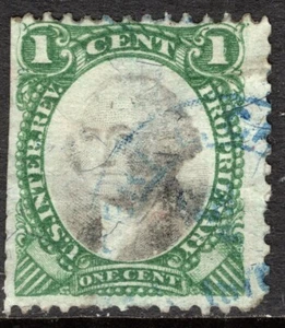 US Stamp Scott #RB1b, 1c, Proprietary, Green Paper, Used, SCV$14.00 - Picture 1 of 1