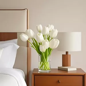 20pcs White tulips artificial flowers - Picture 1 of 5