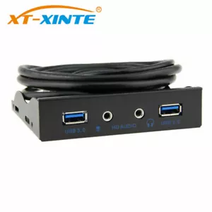 Soporte de panel frontal para PC USB 3.0 2 puertos USB3.0 de 19 pines a USB 3.0 con cable para escritorio - Imagen 1 de 7