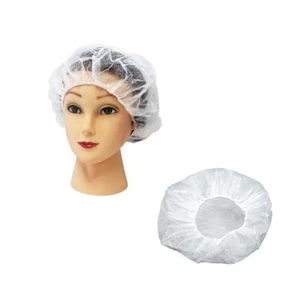 Vlies Bouffant Caps, Haarnetz Kappe, weiß, elastisch, 21" Größe: 1000 Stück - Bild 1 von 5